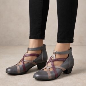 Rocketport Cobb Hill NEW Adrina Boho Artisan Mary Jane Comfort Heels 8M